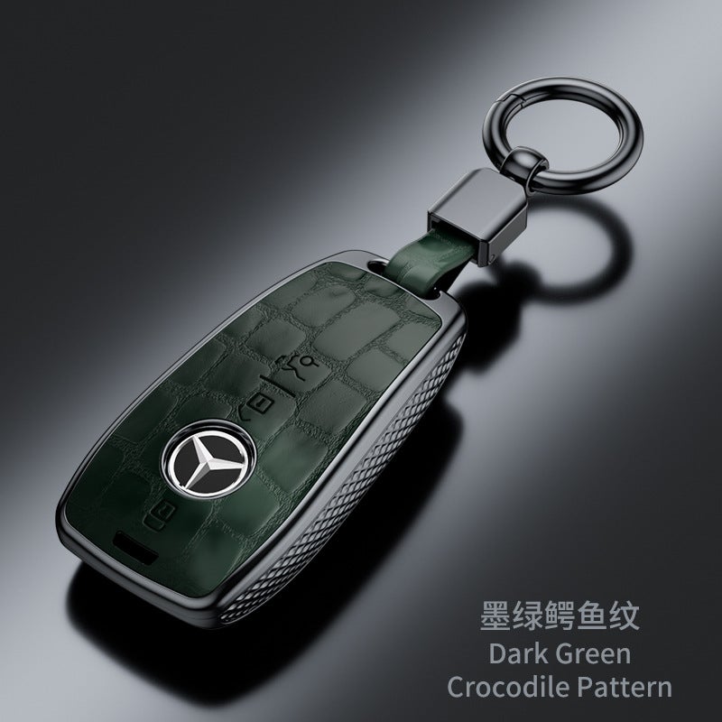Suitable For Mercedes-Benz E300L Key Protective Cover Glc/Glb/Gle350/E260/C260L/C200L Crocodile Pattern - Image 2